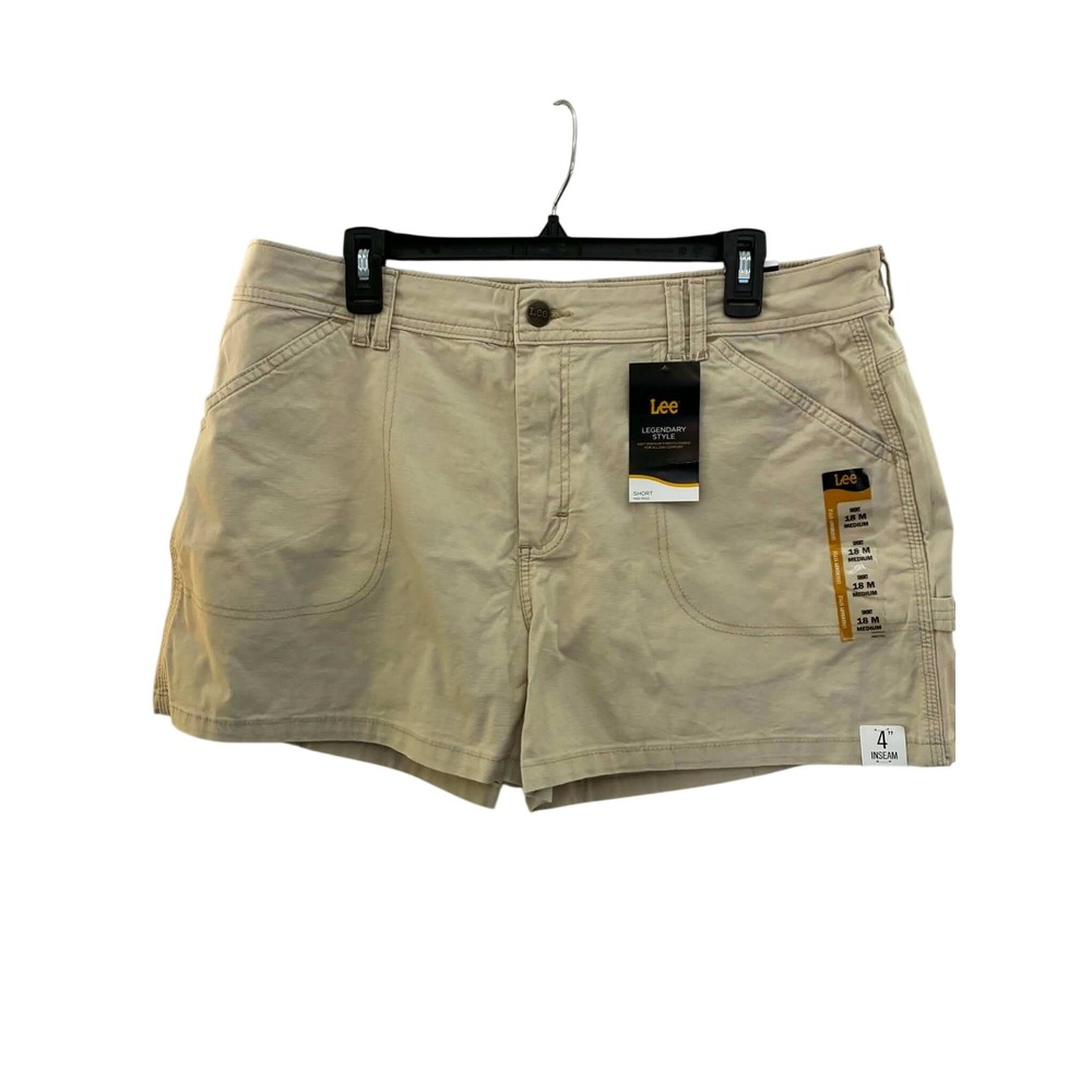 Lee Legendary Utility Shorts Womens 18M Beige 4" Inseam Carpenter Casual
